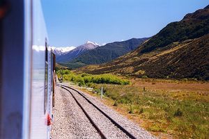 Zugfahrt  zwischen Christchurch und Greymoth