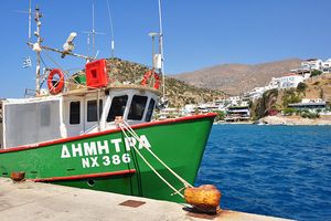 Boot im Hafen von Agia Galini