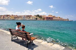 Hafenmole in Chania